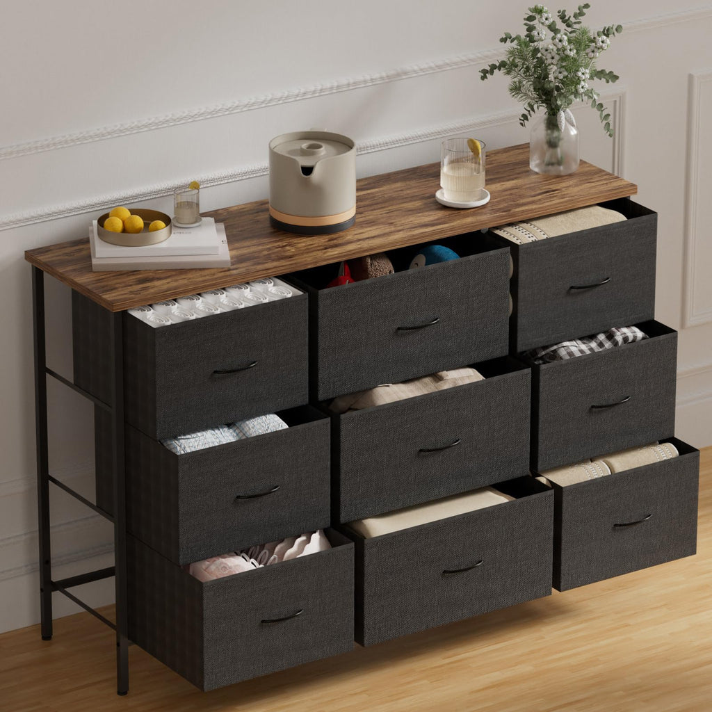 Black 9 Drawer Dresser W471331