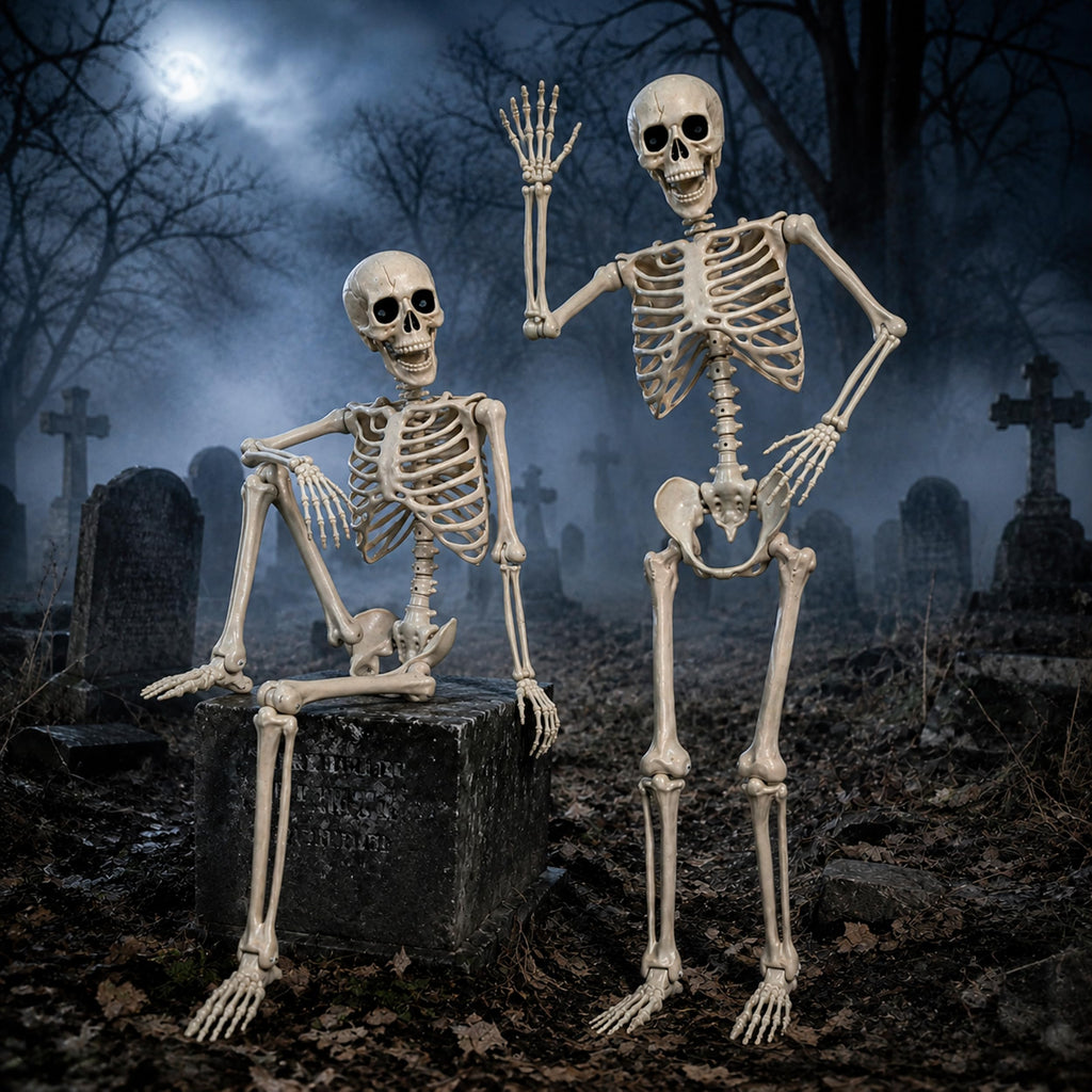 2 Pack 5.4ft Life Size Skeleton with Movable Joints N15210