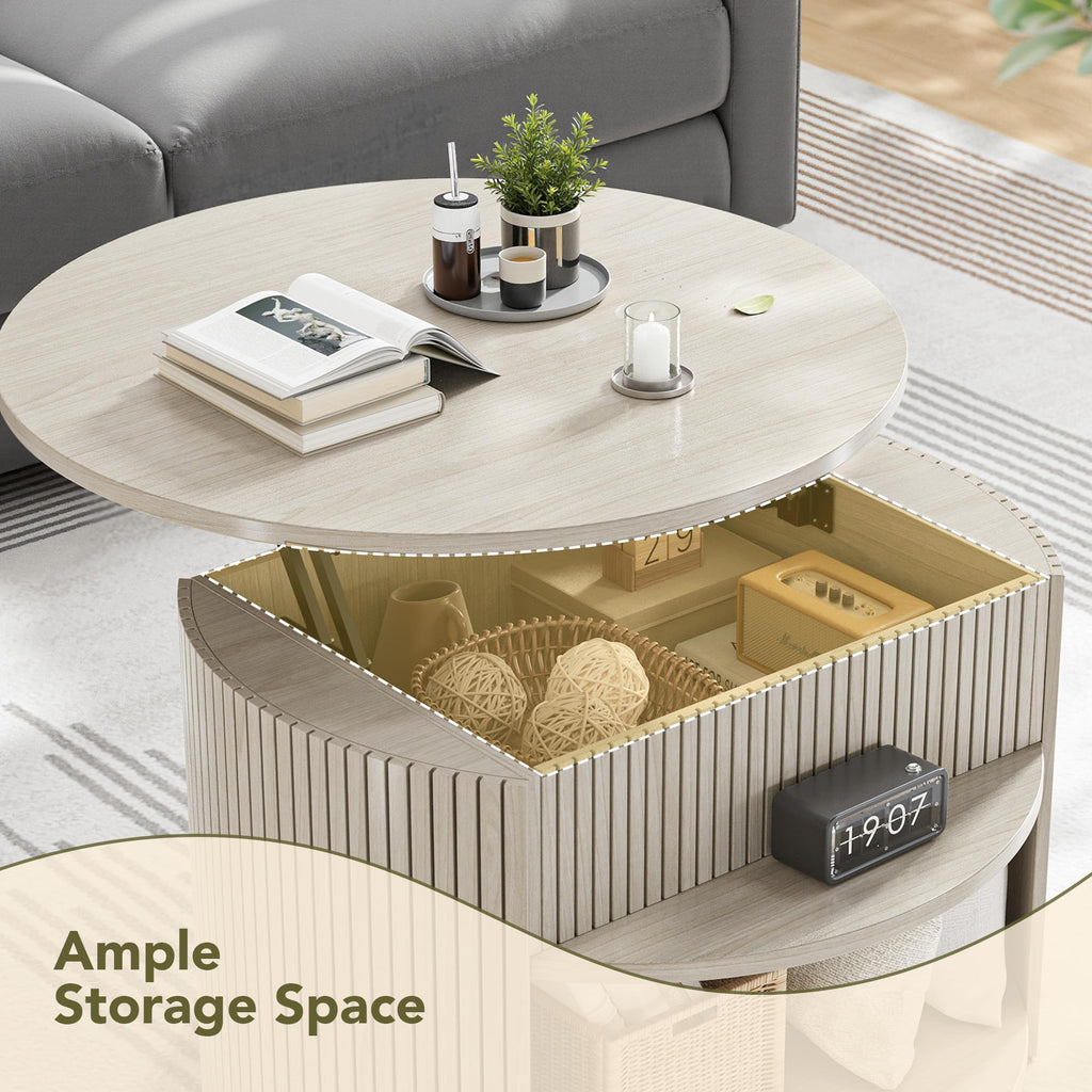Round Lift Top Coffee Table with Storage M207163