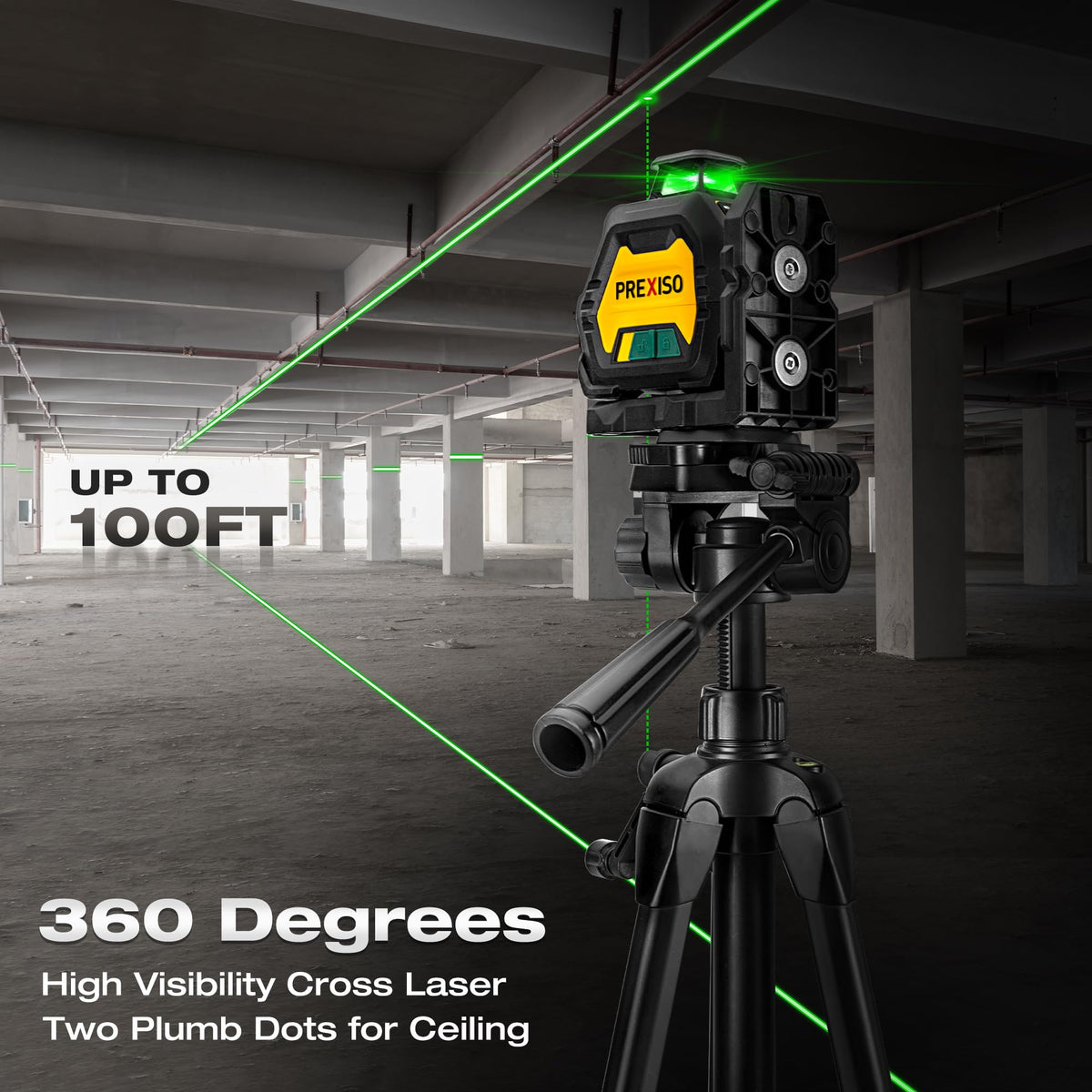 360 Laser Level with Tripod & 2 Plumb Dots B683317