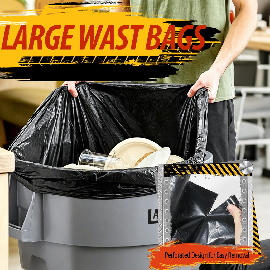 Black 42 Gallon Trash Bags 10 Count O338958