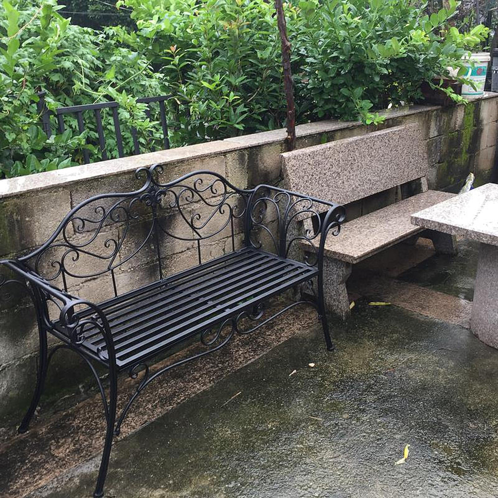 2-Seat Outdoor Metal Bench B139