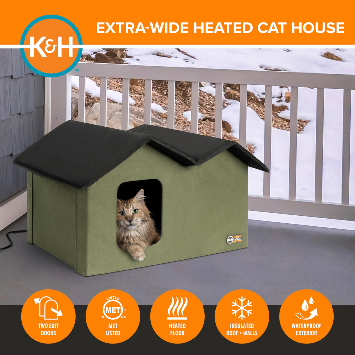 Heated Outdoor Cat House C772