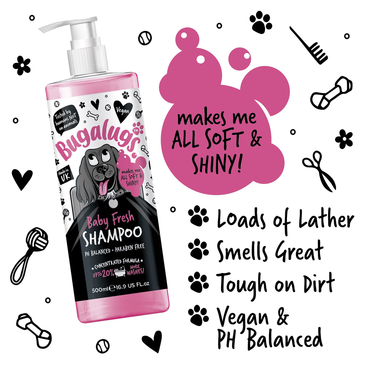 Baby Powder Scent Dog Shampoo 16.85 FL Oz N974495