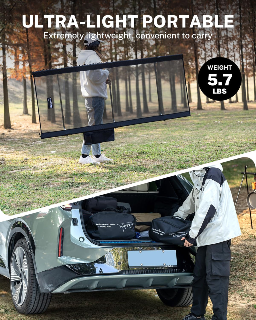 31.5" Wide Ultralight Portable Folding Mesh Camping Cot S189
