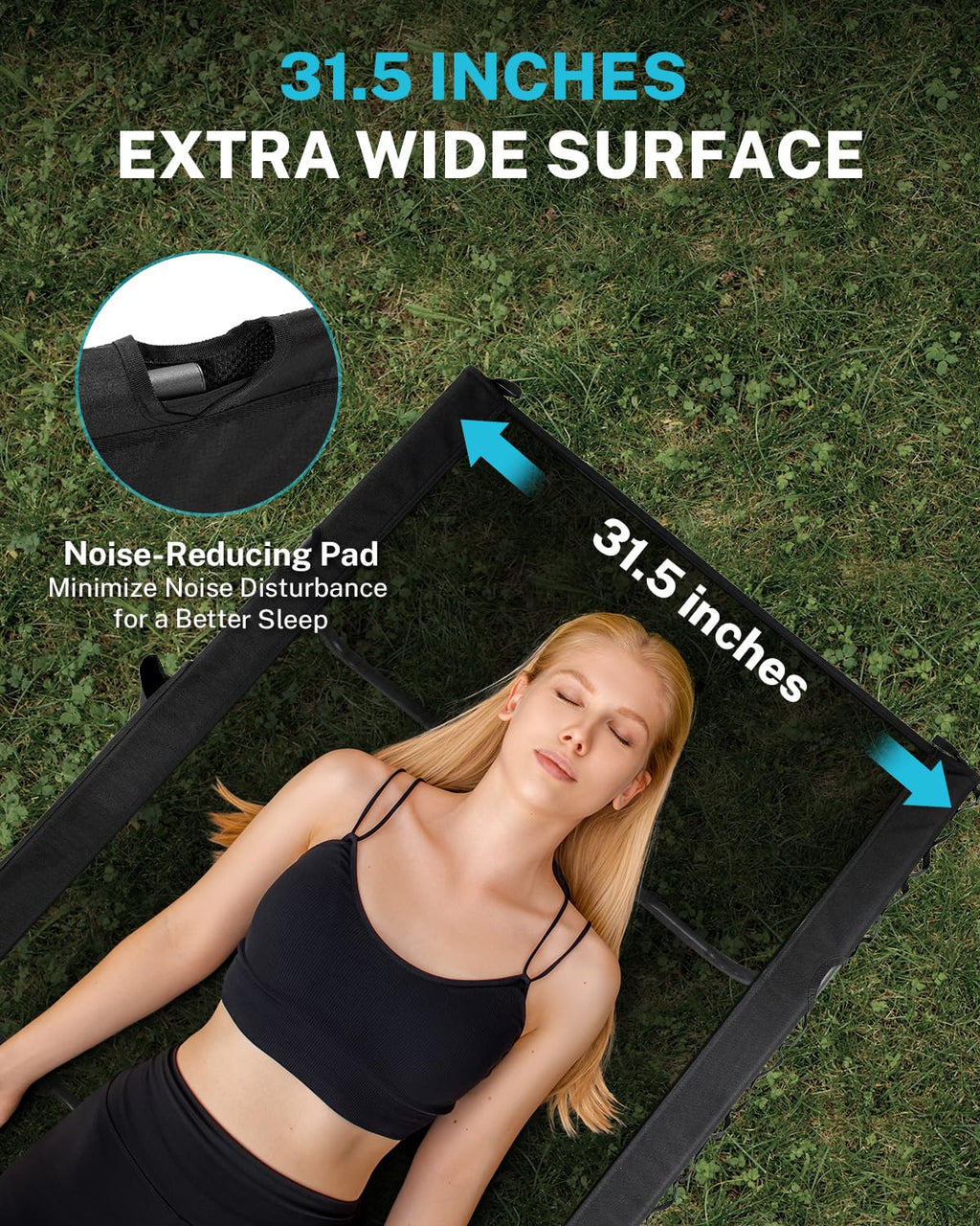 31.5" Wide Ultralight Portable Folding Mesh Camping Cot S189