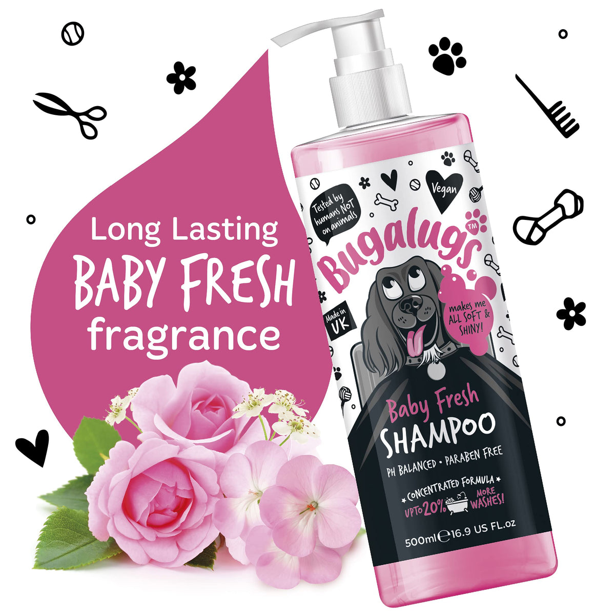 Baby Powder Scent Dog Shampoo 16.85 FL Oz N974495
