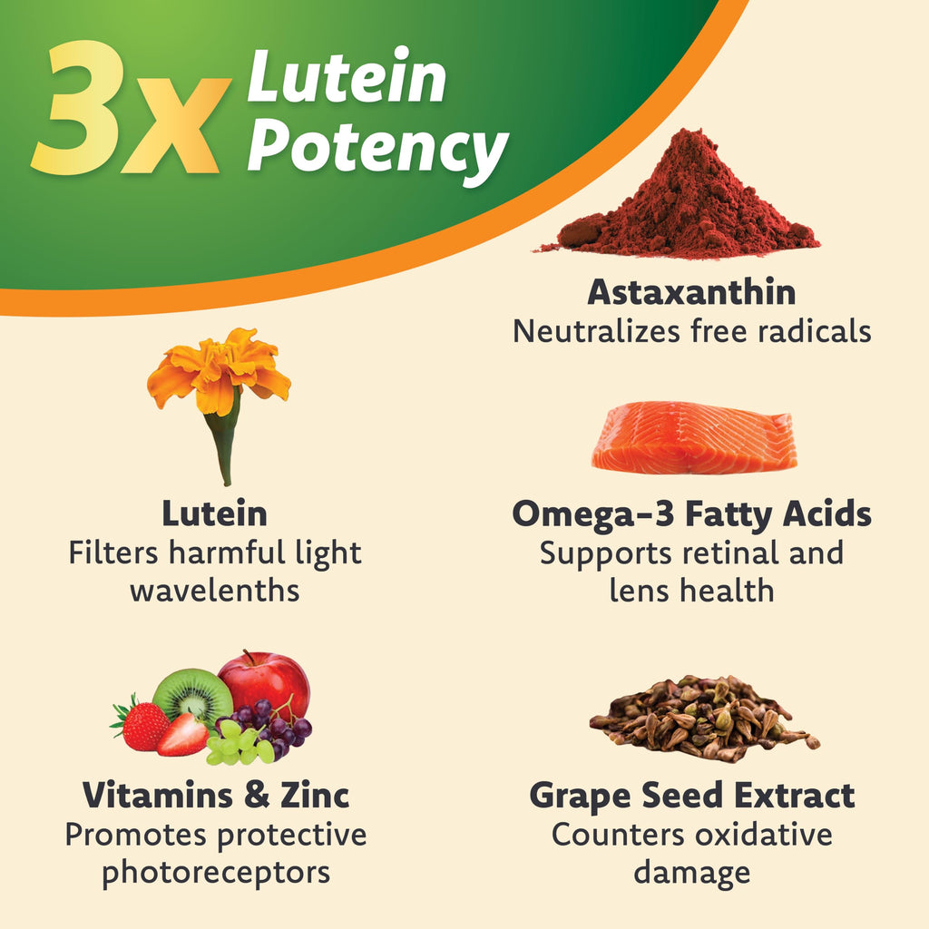 Powder Blend with Lutein, Omega-3 Fatty Acids, Grape Seed Extract and Antioxidants, 30ct Sprinkle Capsules I7808