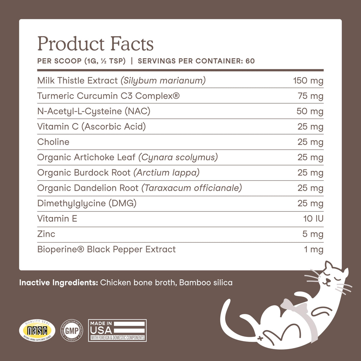 Cat & Dog Liver Supplement Powder with Milk Thistle M273