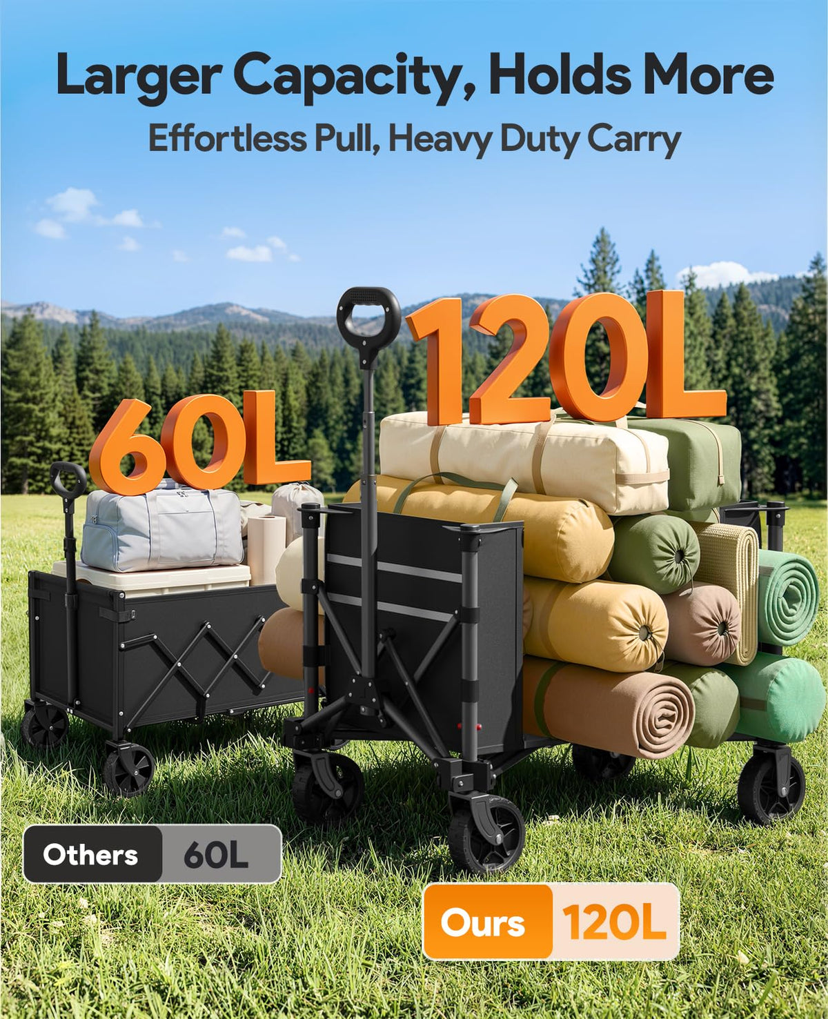 Collapsible Wagon with Wheels W95861
