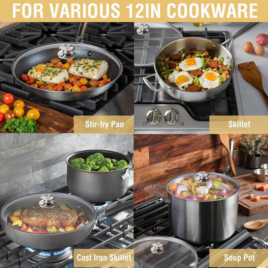 12 Inch Tempered Glass Pan Lid O9896