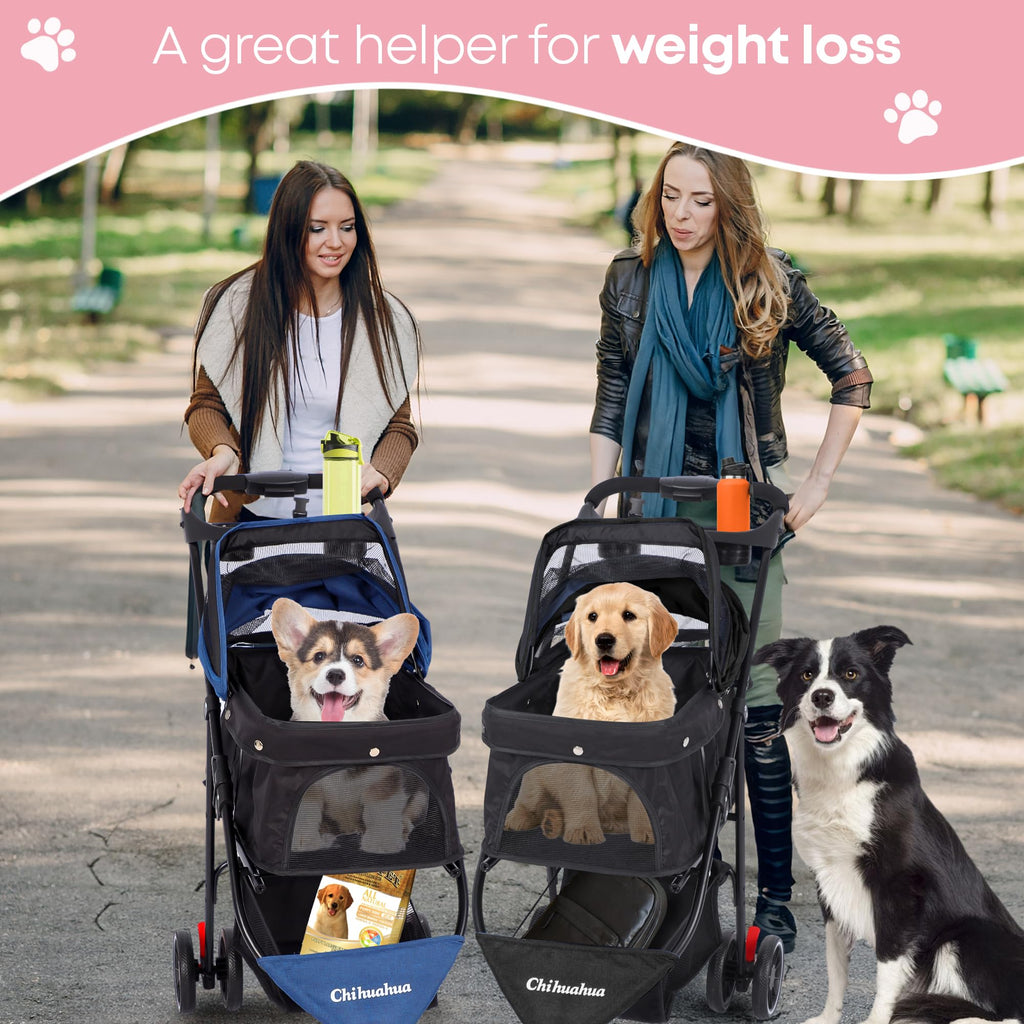 Pink 3 Wheels Pet Stroller R255078
