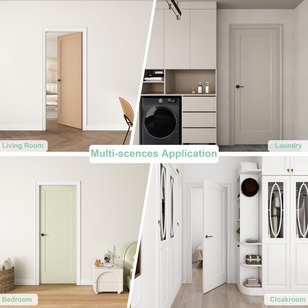 24"x80" 1-Panel Shaker Style White Primed Hollow Core Interior Door Slab R403125