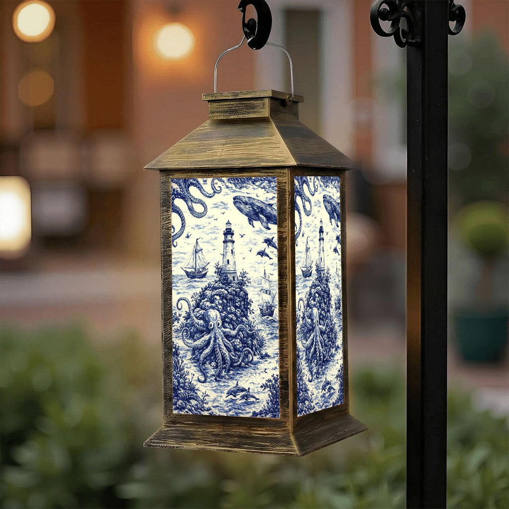 Blue Waterproof Solar Lantern E129