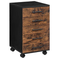 5 Drawer Wooden Mobile File Cabinet with Wheels C658