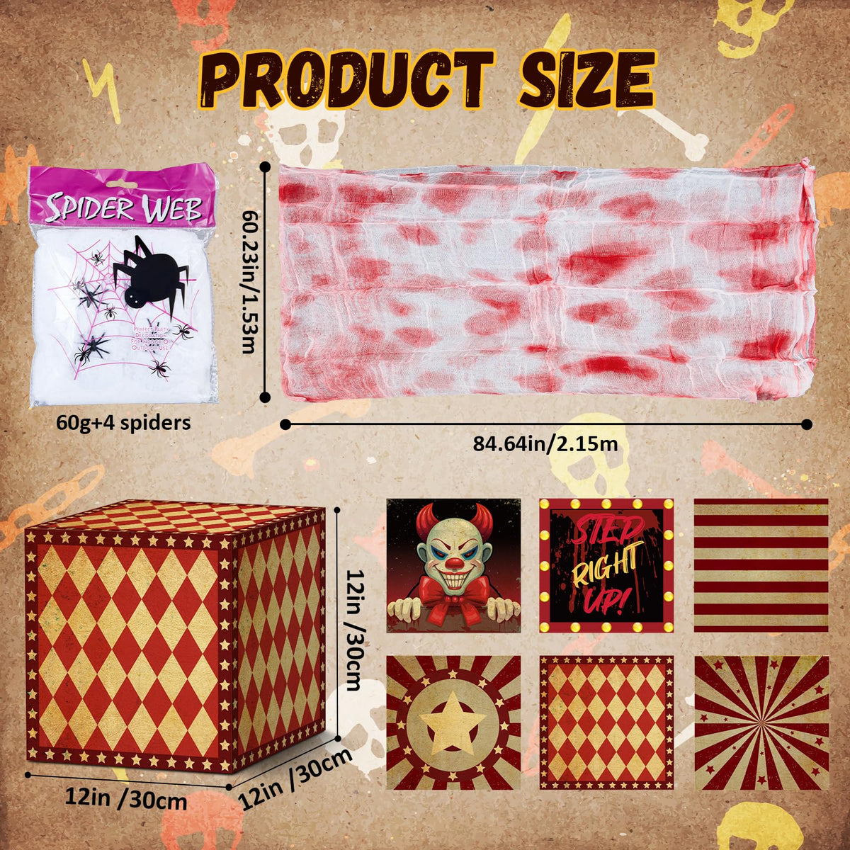 8 Pcs Halloween Clown Box V2876