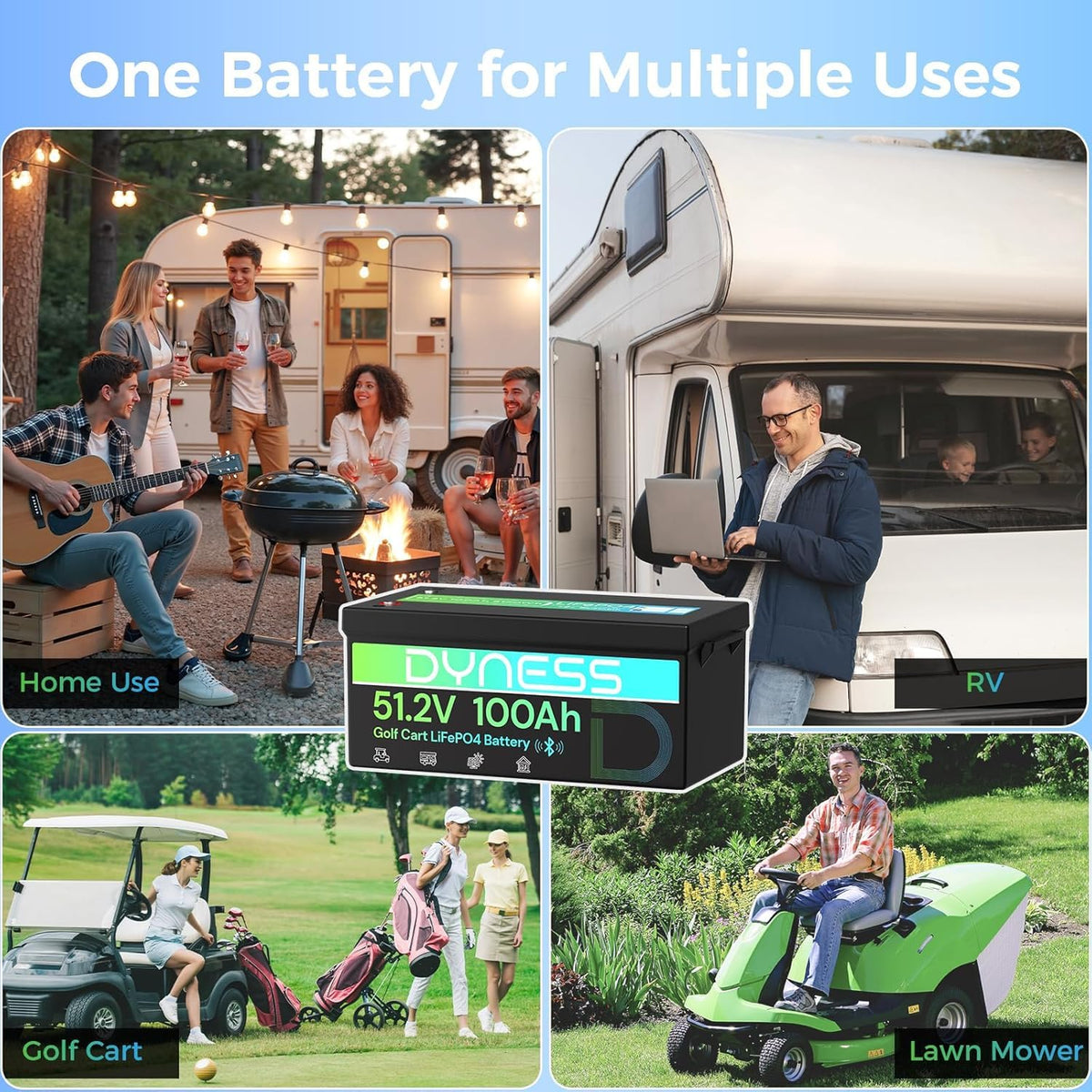 48V 100Ah Lithium Golf Cart Battery with Charger A21515