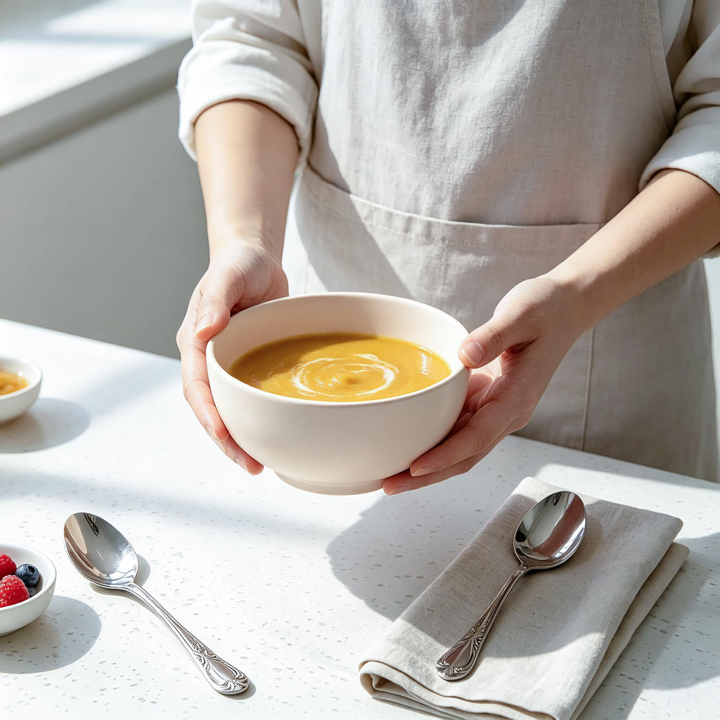 Ceramic Soup Bowls Set of 4 E707283