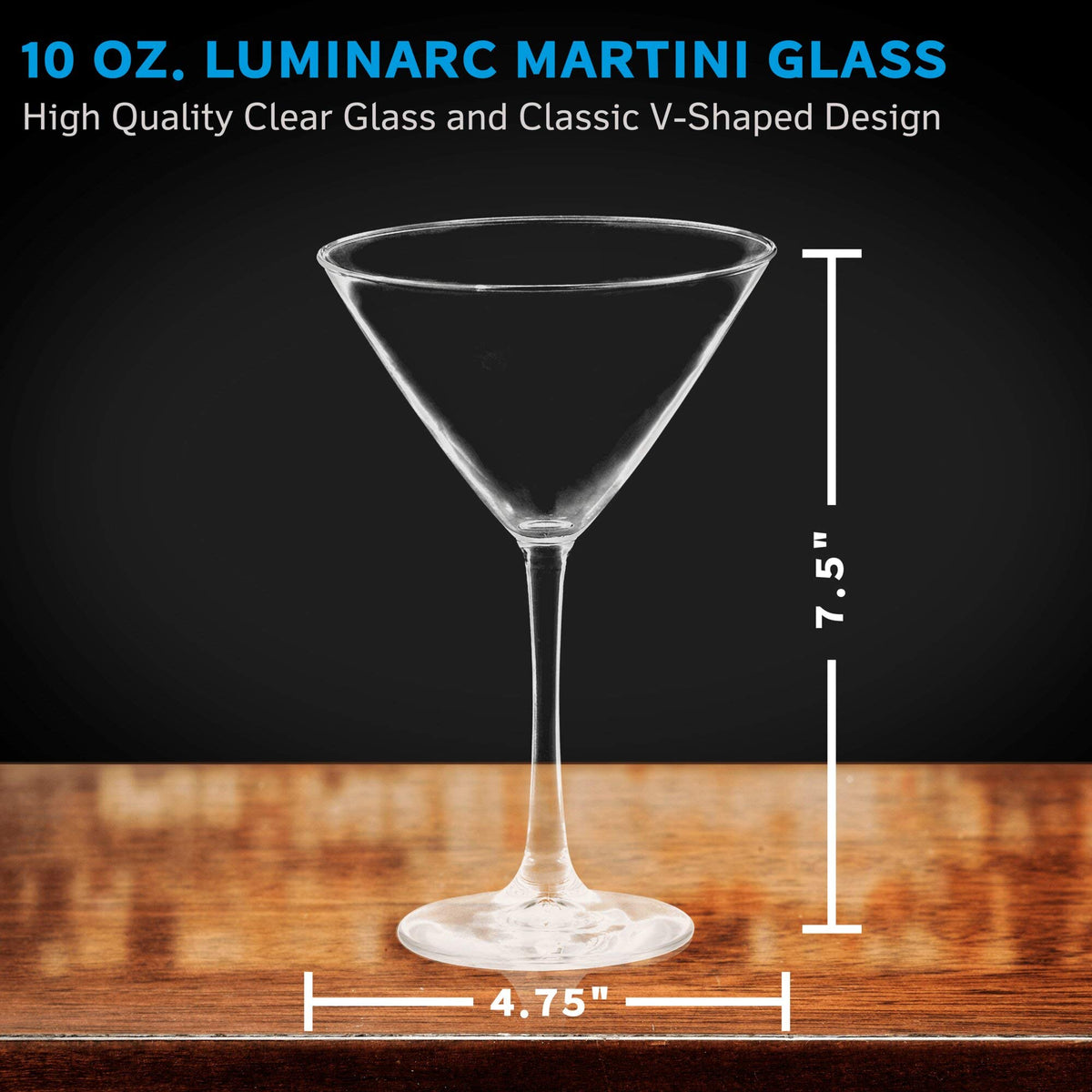 10 oz. Set of 10 Martini Glasses H859626