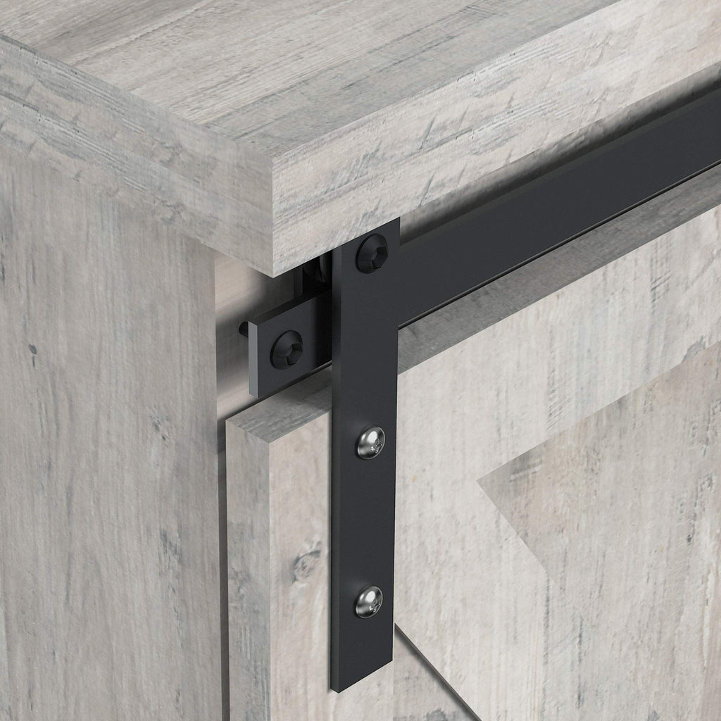 65 Inch Oak TV Stand with Storage Cabinet I56783