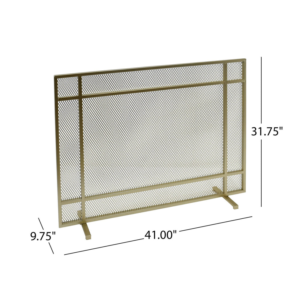 Black Metal Fireplace Screen J66400
