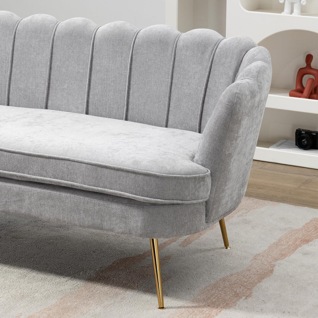 Light Gray Small Loveseat Sofa Z42193