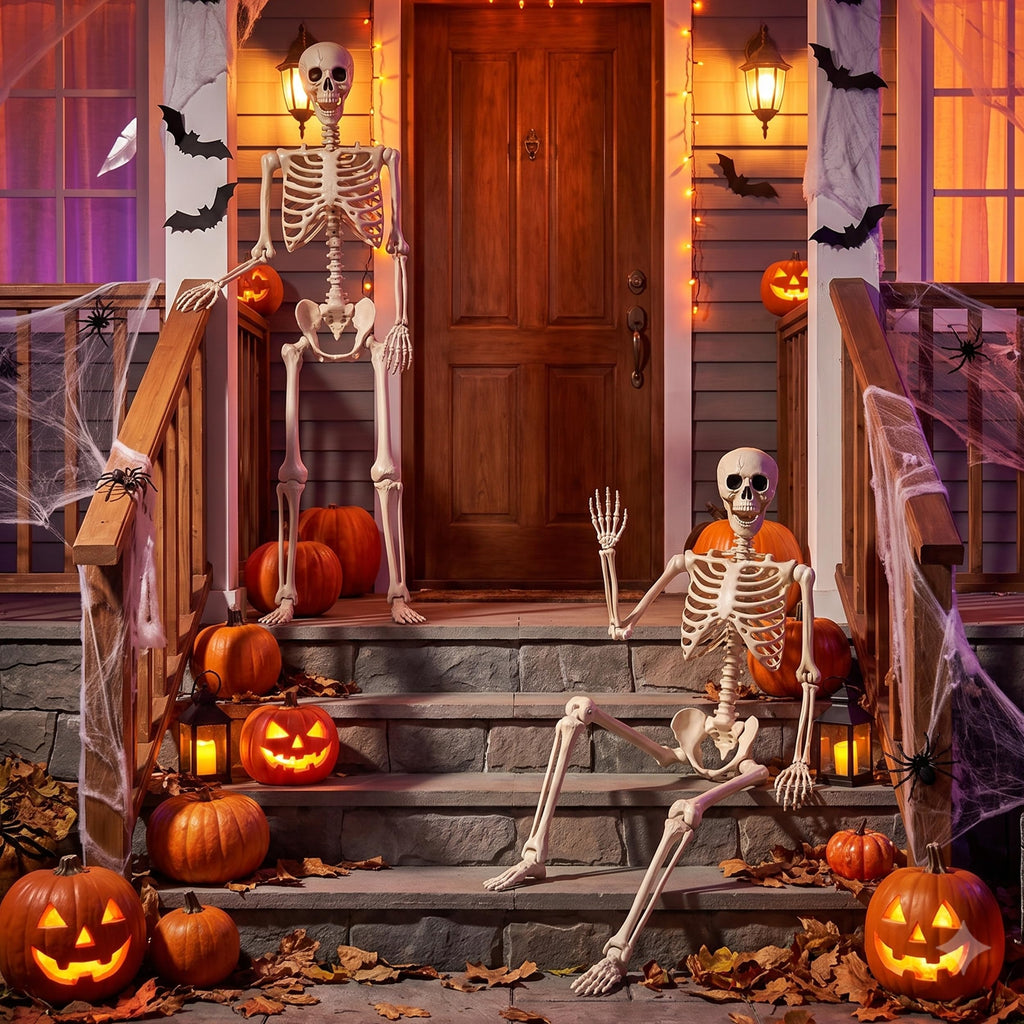 2 Pack 5.4ft Life Size Skeleton with Movable Joints N15210