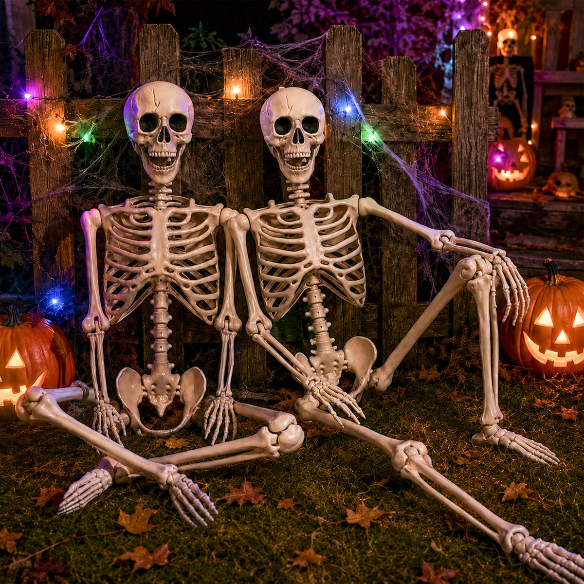 2 Pack 5.4ft Life Size Skeleton with Movable Joints N15210