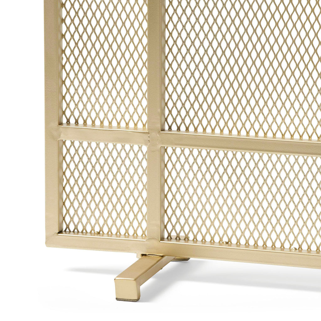 Black Metal Fireplace Screen J66400