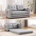 Light Gray Convertible Futon Sofa Bed A40128