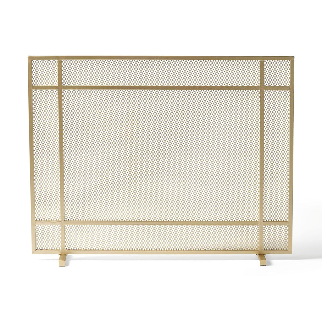 Black Metal Fireplace Screen J66400
