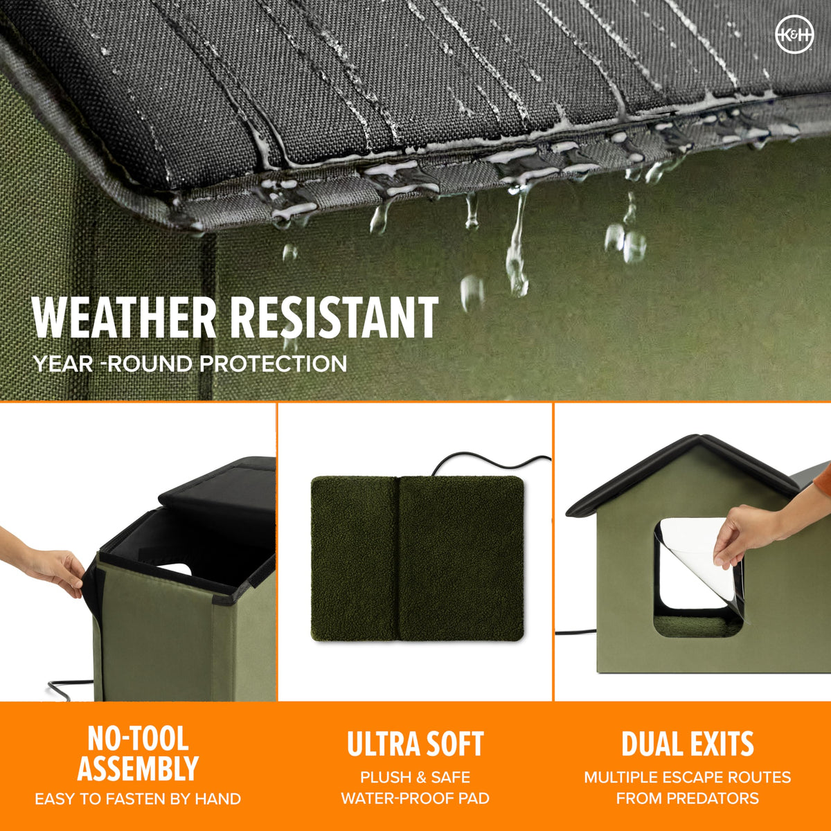 Heated Outdoor Cat House C772