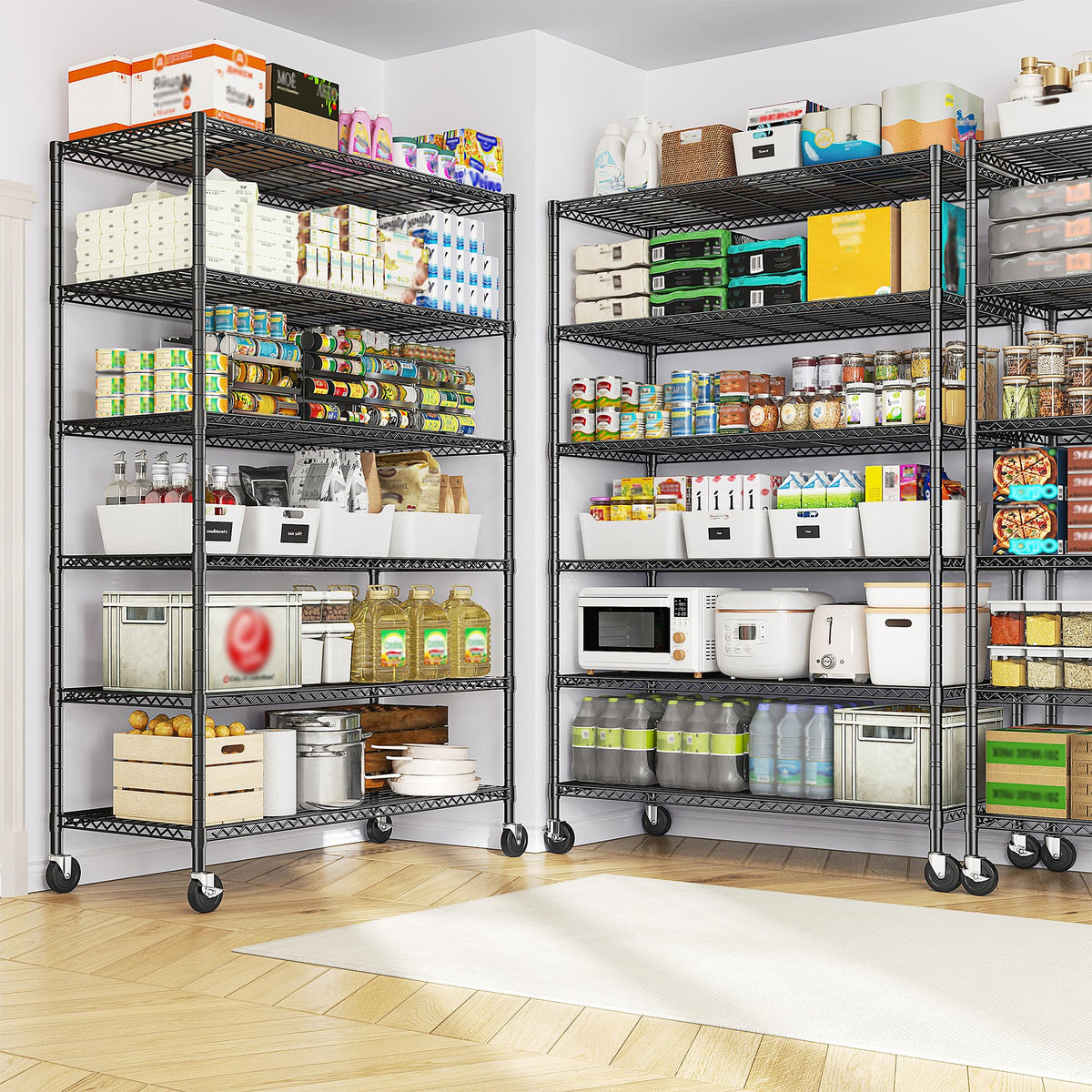 82" 6-Tier Adjustable Storage Shelves with Wheels U1920