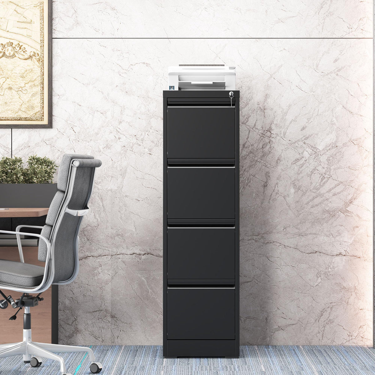 4 Drawer File Cabinet with Lock A718793
