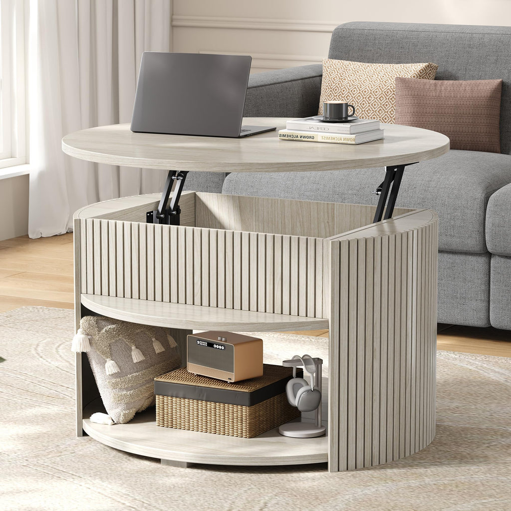 Round Lift Top Coffee Table with Storage M207163