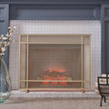 Black Metal Fireplace Screen J66400